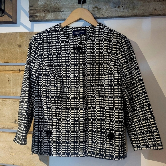 Jones New York Chic Black and White Women's Jacket - Picture 3 of 6
